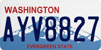 WA license plate AYV8827