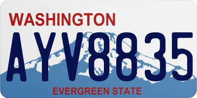 WA license plate AYV8835