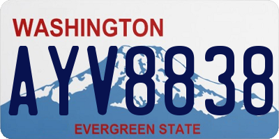 WA license plate AYV8838