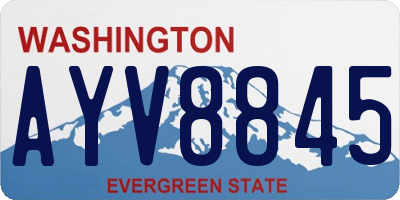 WA license plate AYV8845