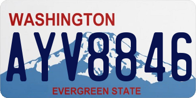 WA license plate AYV8846