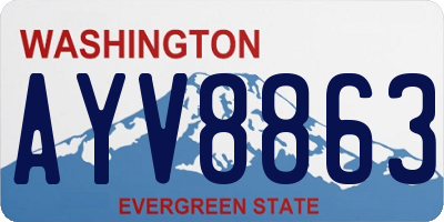 WA license plate AYV8863