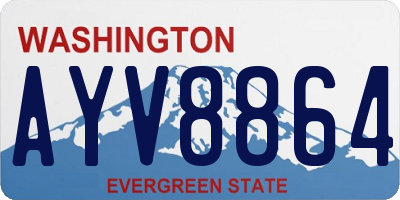 WA license plate AYV8864