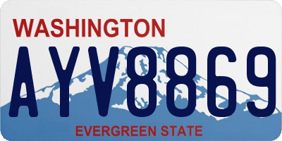 WA license plate AYV8869