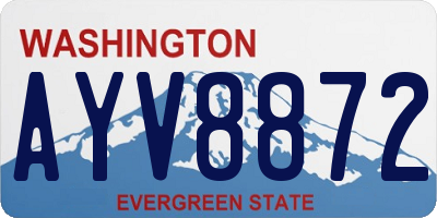 WA license plate AYV8872