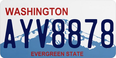 WA license plate AYV8878
