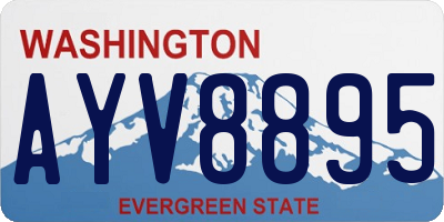 WA license plate AYV8895