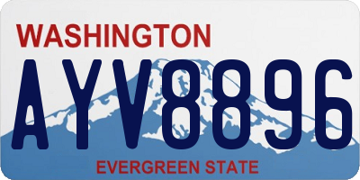 WA license plate AYV8896