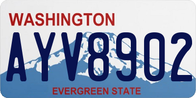 WA license plate AYV8902