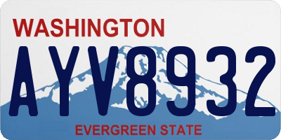 WA license plate AYV8932