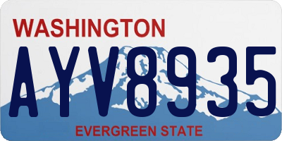 WA license plate AYV8935