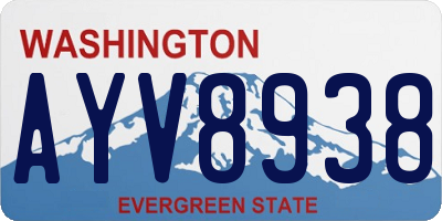 WA license plate AYV8938