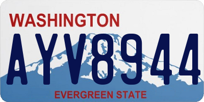 WA license plate AYV8944