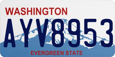 WA license plate AYV8953