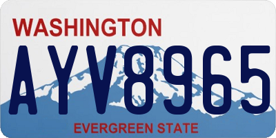 WA license plate AYV8965