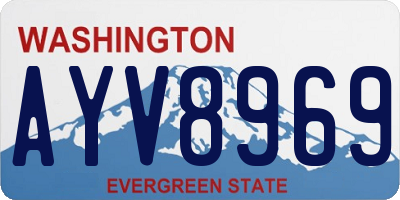 WA license plate AYV8969