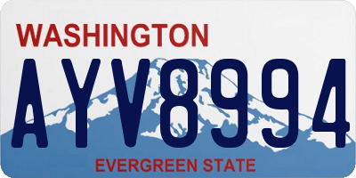 WA license plate AYV8994