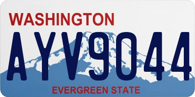 WA license plate AYV9044
