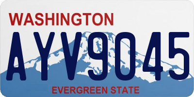 WA license plate AYV9045