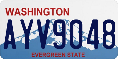 WA license plate AYV9048