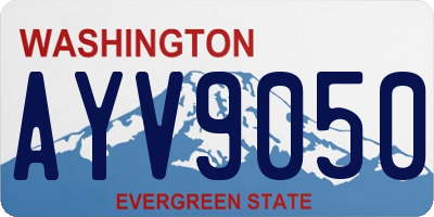 WA license plate AYV9050