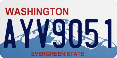 WA license plate AYV9051