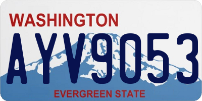 WA license plate AYV9053