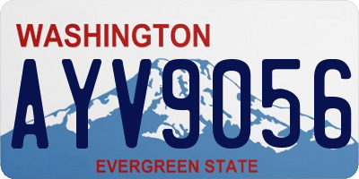 WA license plate AYV9056