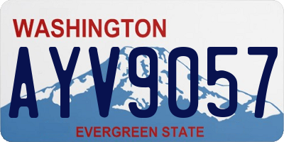 WA license plate AYV9057