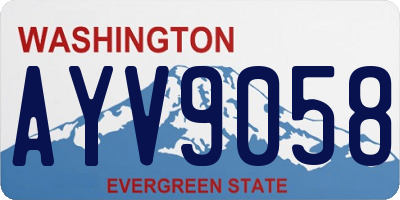 WA license plate AYV9058
