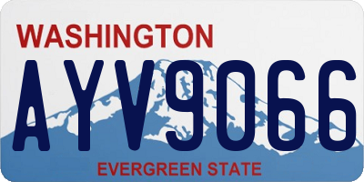 WA license plate AYV9066