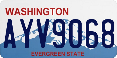 WA license plate AYV9068