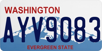 WA license plate AYV9083