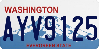 WA license plate AYV9125