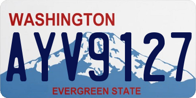 WA license plate AYV9127