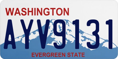 WA license plate AYV9131