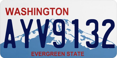 WA license plate AYV9132