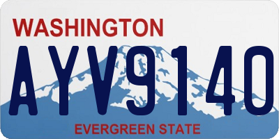 WA license plate AYV9140