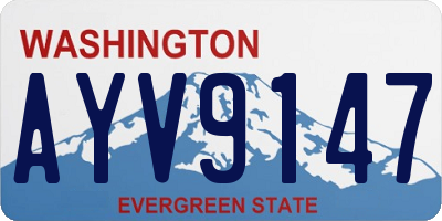 WA license plate AYV9147