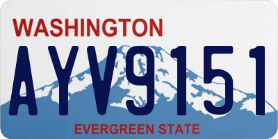 WA license plate AYV9151