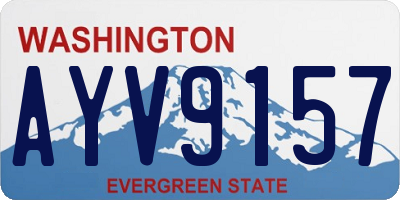 WA license plate AYV9157