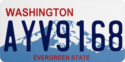 WA license plate AYV9168