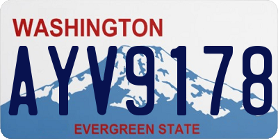 WA license plate AYV9178