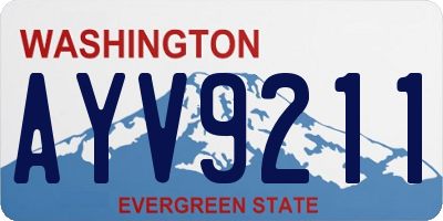 WA license plate AYV9211