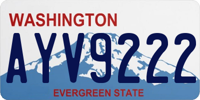 WA license plate AYV9222