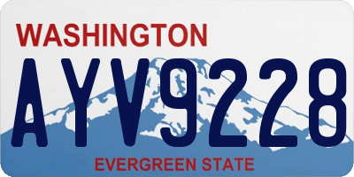 WA license plate AYV9228