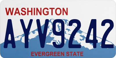 WA license plate AYV9242