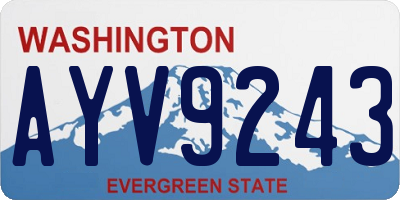 WA license plate AYV9243
