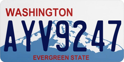 WA license plate AYV9247