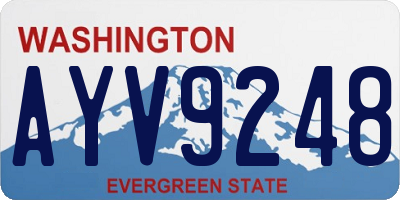 WA license plate AYV9248